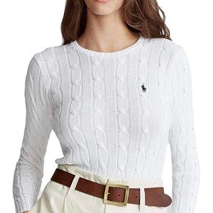 Ralph Lauren Sport white crewneck pullover sweater